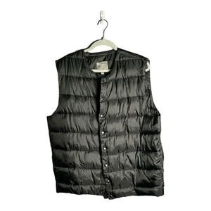 ASOS Unisex Black Puffer Vest With Snap Closure Size XL